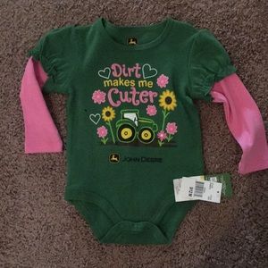 Girls John Deere LS Onsie
